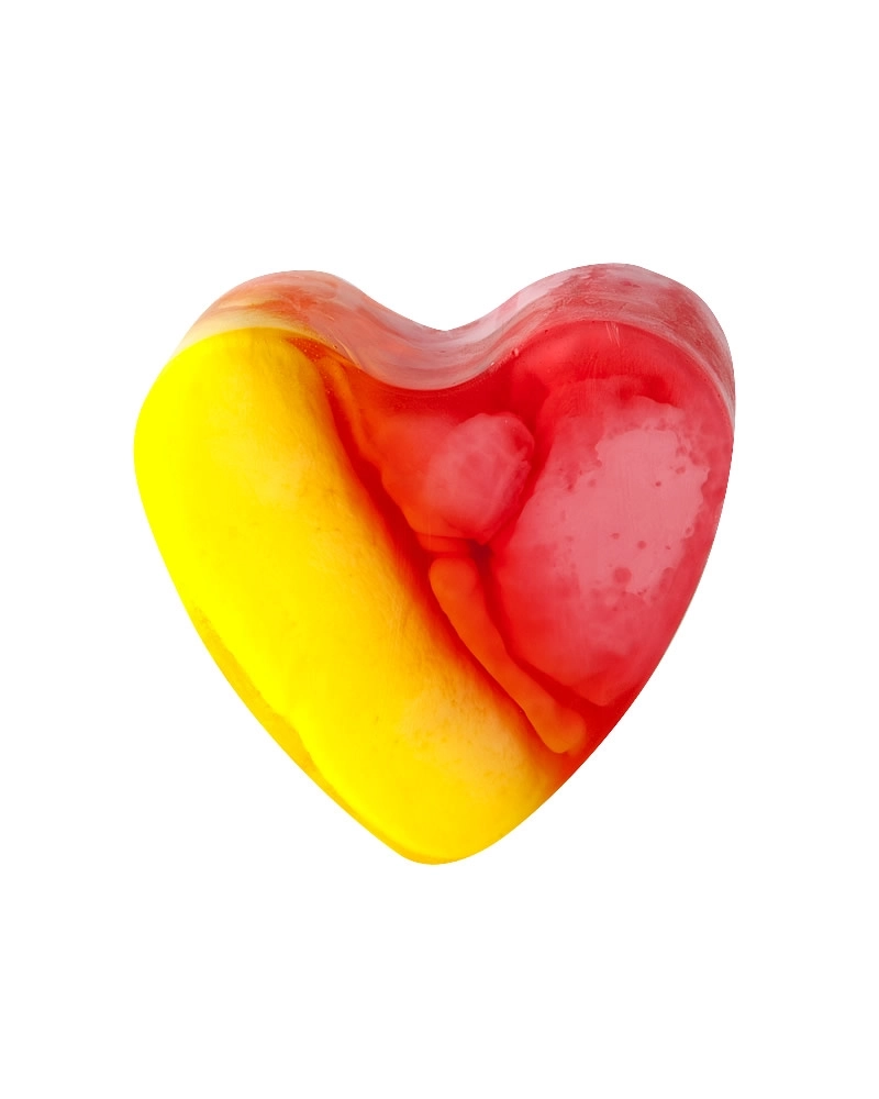 Savon glycérine Cœur parfum Smiley Apple 90 g