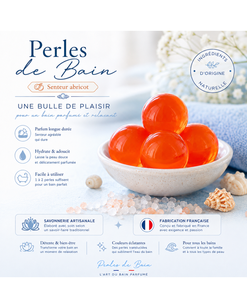 Perles de bain Abricot