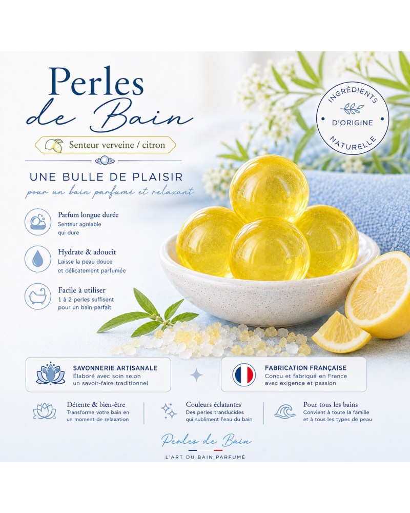Perles de bain Verveine Citron