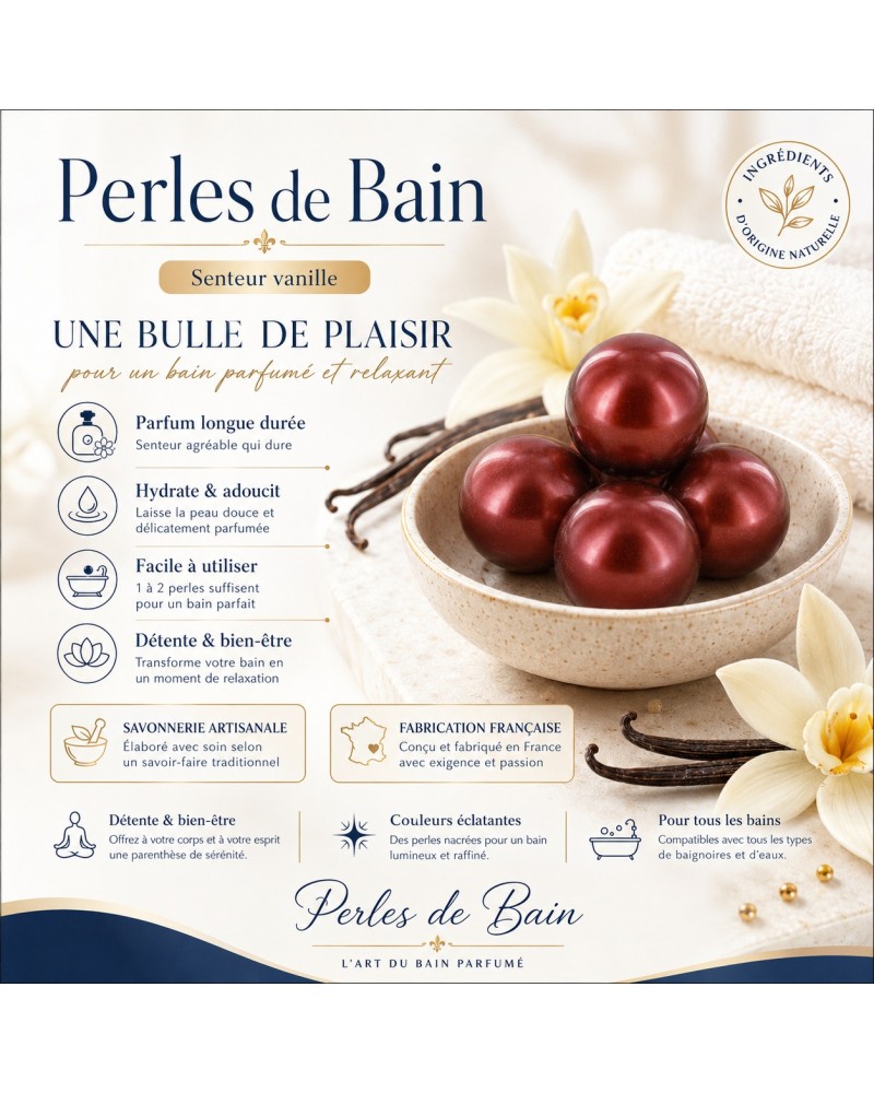 Perles de bain Vanille