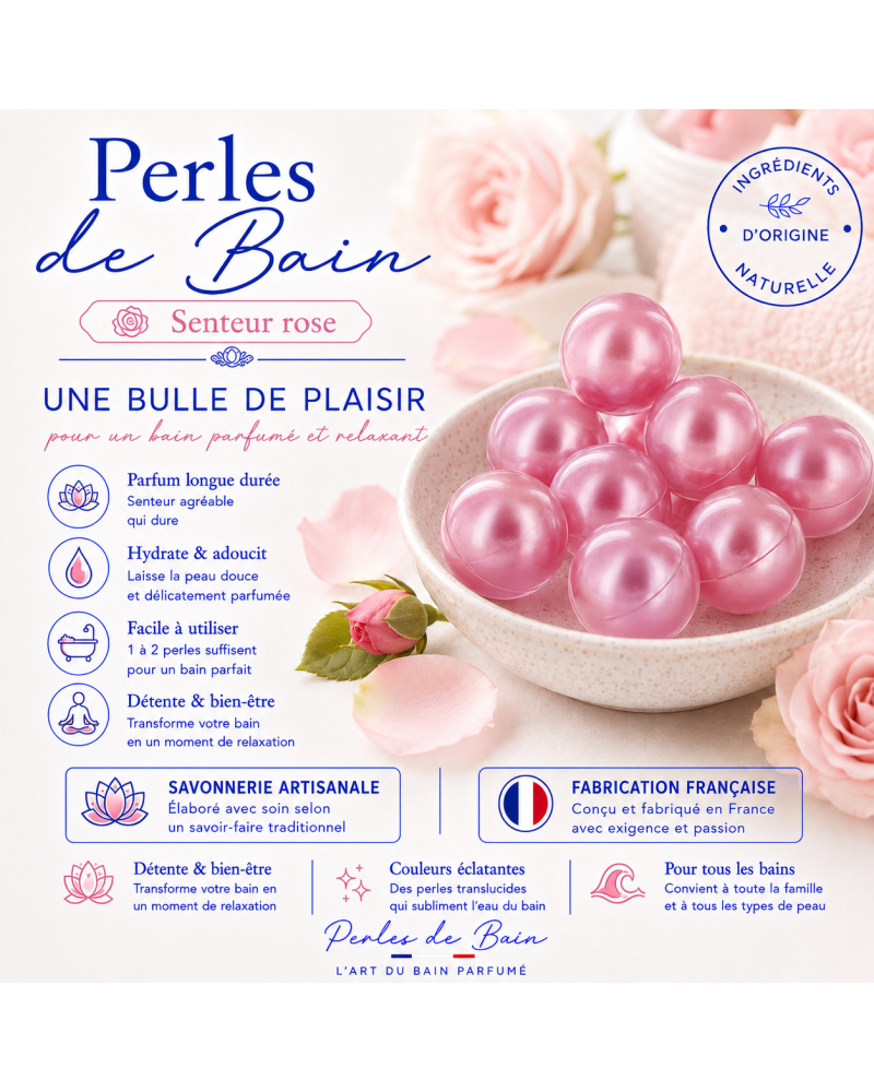 Perles de bain Rose