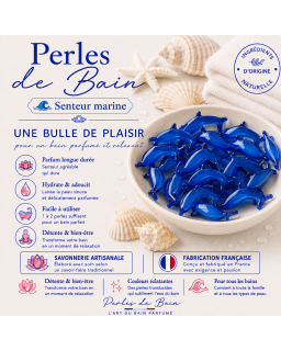 Perles de bain Dauphin Marine