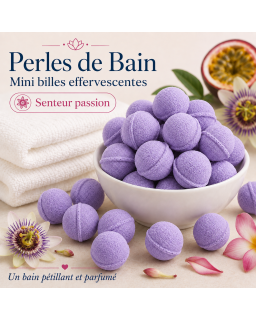 Mini billes effervescentes pour le bain – Senteur Passion