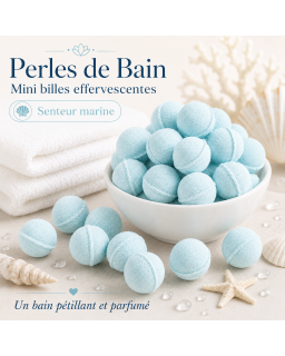 Mini billes effervescentes pour le bain – Senteur Marine