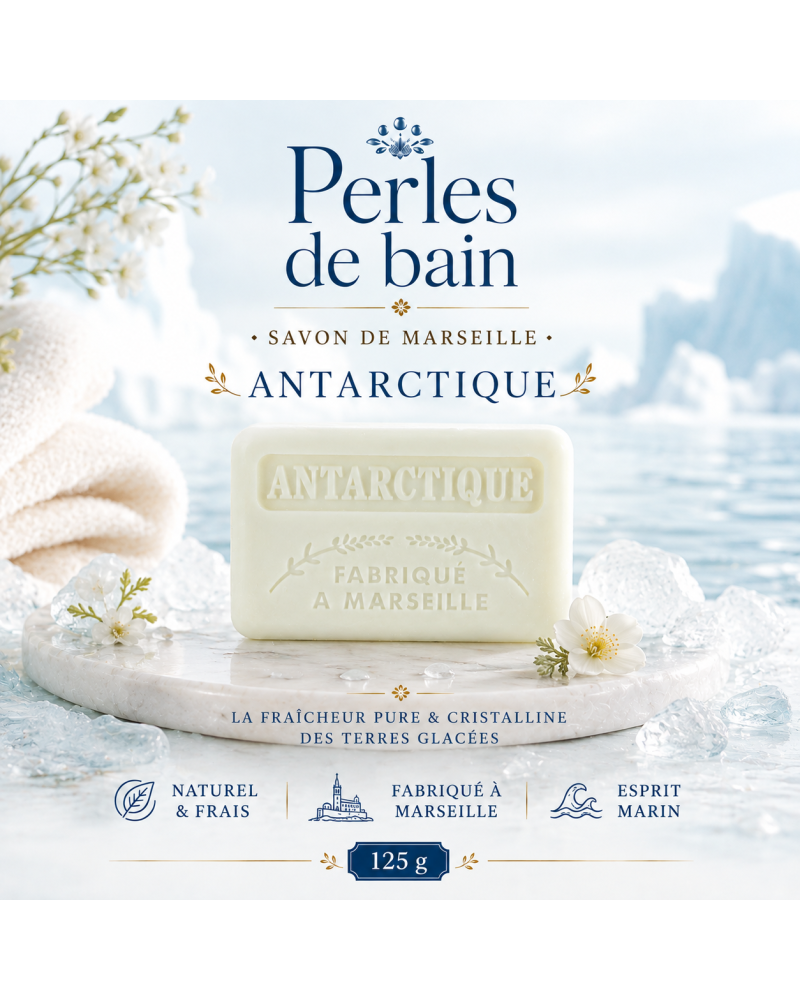Savon de Marseille 125 g Antarctique – Perles de Bain