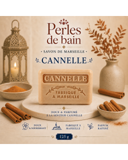 Savon de Marseille 125 g Cannelle – Perles de Bain