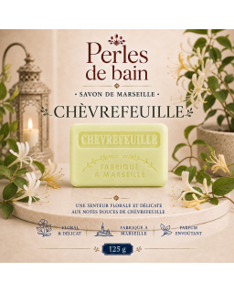 Savon de Marseille 125 g Chèvrefeuille – Perles de Bain