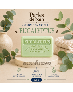 Savon de Marseille 125 g Eucalyptus – Perles de Bain