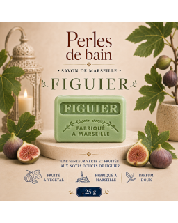 Savon de Marseille 125 g Figuier – Perles de Bain