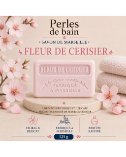 Savon de Marseille 125 g Fleur de Cerisier – Perles de Bain
