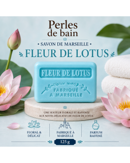 Savon de Marseille 125 g Fleur de Lotus – Perles de Bain