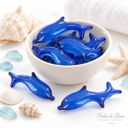 Perles de bain en forme de dauphin – Senteur Marine