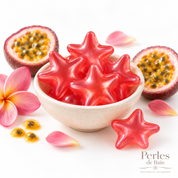 Perles de bain en forme d’étoile – Senteur Passion