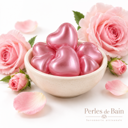 Perles de bain Cœur Rose | Perles de Bain