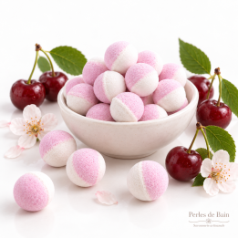 Mini billes effervescentes pour le bain – Senteur Cerise