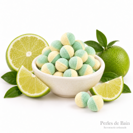 Mini billes effervescentes pour le bain – Senteur Citron vert