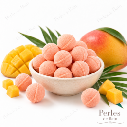 Mini billes effervescentes pour le bain – Senteur Mangue
