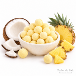 Mini billes effervescentes pour le bain – Senteur Piña Colada