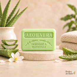 Savon de Marseille 125 g Aloé Véra – Perles de Bain