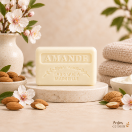 Savon de Marseille 125 g Amande – Perles de Bain