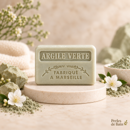 Savon de Marseille 125 g Argile verte – Perles de Bain