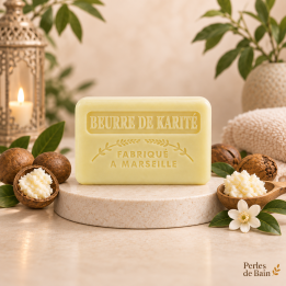 Savon de Marseille 125 g Beurre de Karité – Perles de Bain