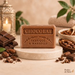 Savon de Marseille 125 g Chocolat – Perles de Bain