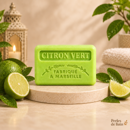 Savon de Marseille 125 g Citron Vert – Perles de Bain