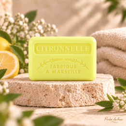 Savon de Marseille 125 g Citronnelle – Perles de Bain