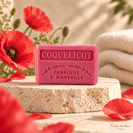 Savon de Marseille 125 g Coquelicot – Perles de Bain