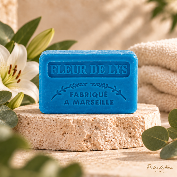 Savon de Marseille 125 g Fleur de Lys – Perles de Bain