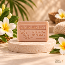 Savon de Marseille 125 g Fleur des Îles - Perles de bain