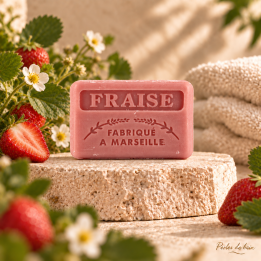 Savon de Marseille 125 g Fraise - Perles de bain