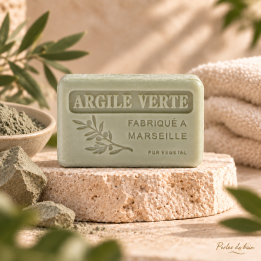 Savon de Marseille 100 g Argile verte – Perles de Bain