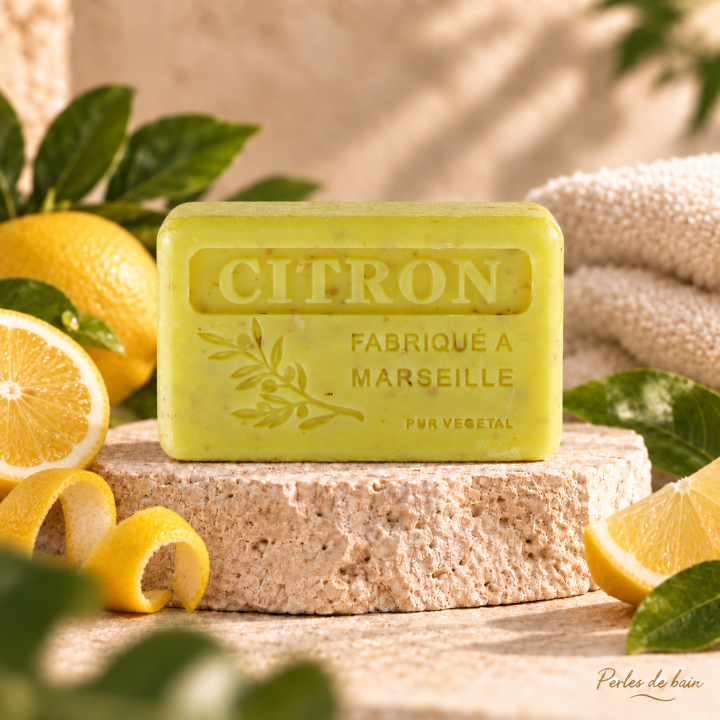 Savon de Marseille 100 g Citron Broyé – Perles de Bain