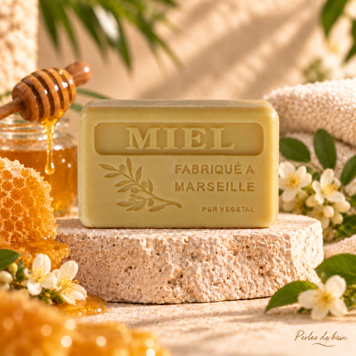 Savon de Marseille 100 g Miel - Perles de bain