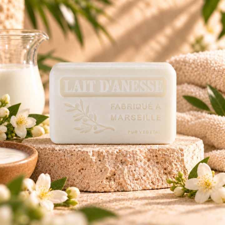 Savon de Marseille 100 g Lait d’Ânesse – Perles de bain