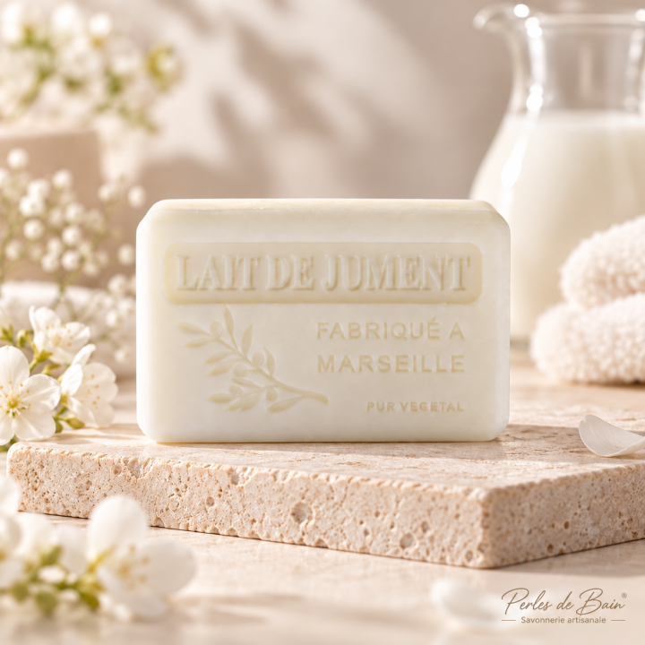 Savon de Marseille 100 g Lait de Jument – Perles de bain