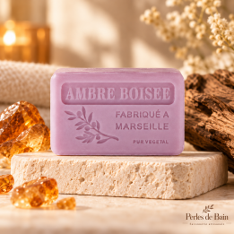 Savon de Marseille 100 g Ambre Boisée – Perles de bain