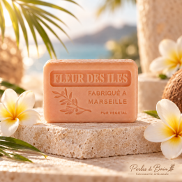 Savon de Marseille 100 g Fleurs des Îles – Perles de bain