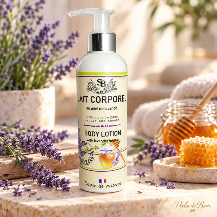Lait corporel au miel de lavande 200 ml – Perles de Bain