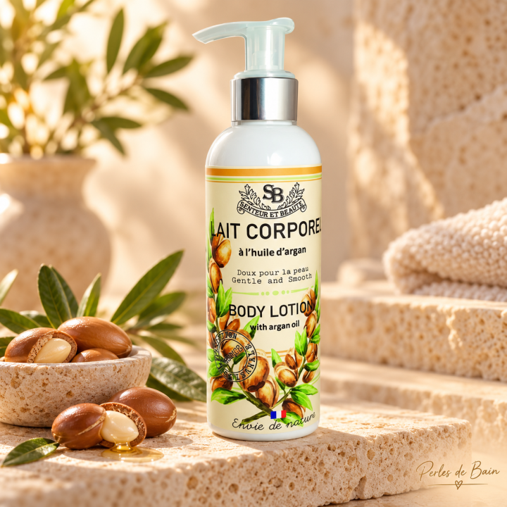 Lait corporel à l’huile d’argan 200 ml – Perles de Bain