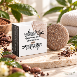 Shampoing solide cheveux ternes Cacao 50 g – Perles de Bain