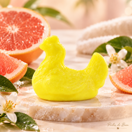 Savon invité Poule Pamplemousse 25 g – Perles de Bain