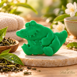 Savon invité Crocodile Thé vert 25 g – Perles de Bain