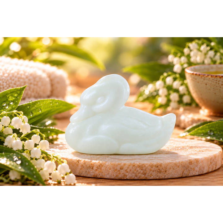 Savon invité Cygne Muguet 25 g – Perles de Bain