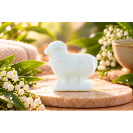 Savon invité Mouton Muguet 25 g – Perles de Bain