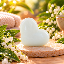 Savon invité Cœur Muguet 34 g – Perles de Bain