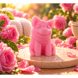 Savon invité Cochon Rose 25 g – Perles de Bain