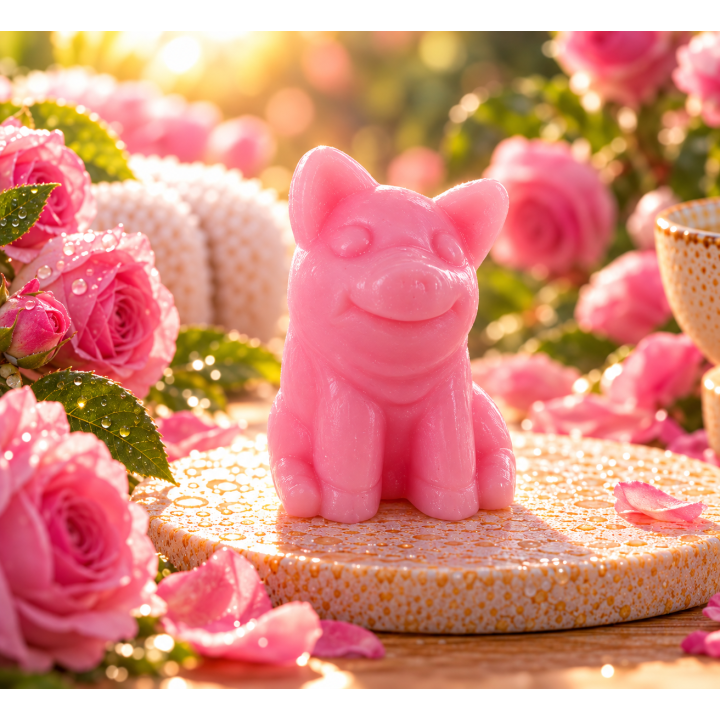 Savon invité Cochon Rose 25 g – Perles de Bain